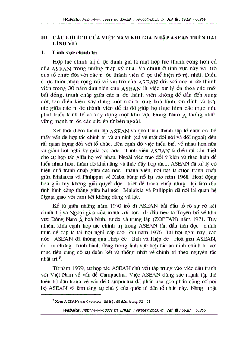 image for page Lợi ích của Việt Nam trong việc gia nhập ASEAN