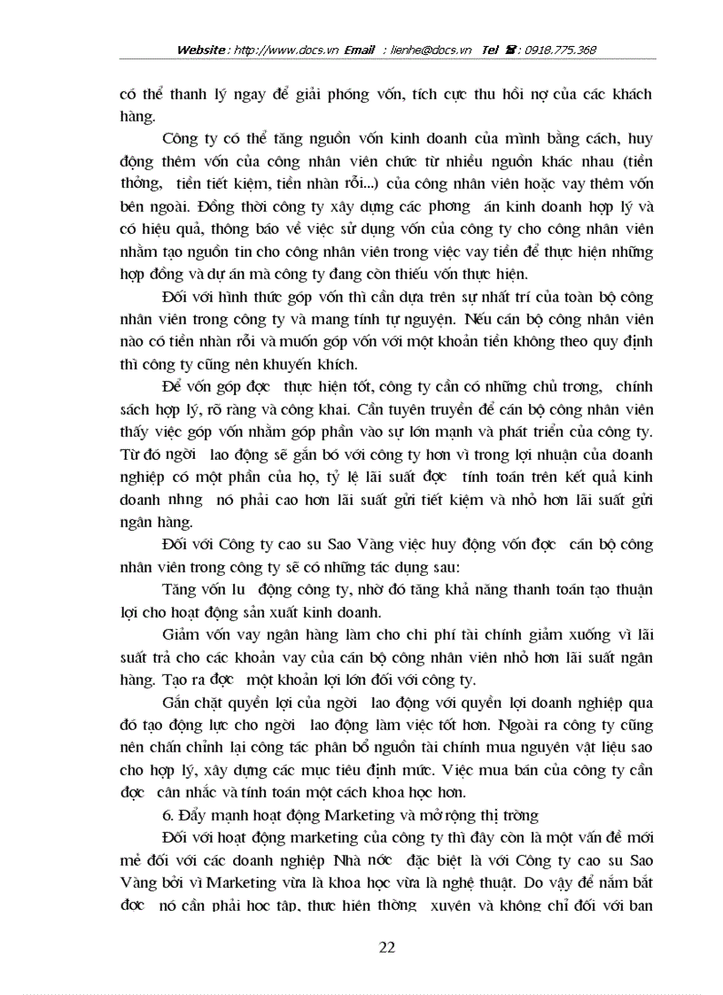 image for page Một số giải pháp nhằm nâng cao hiệu quả sản xuất kinh doanh của Công ty Cao su Sao vàng Hà Nội