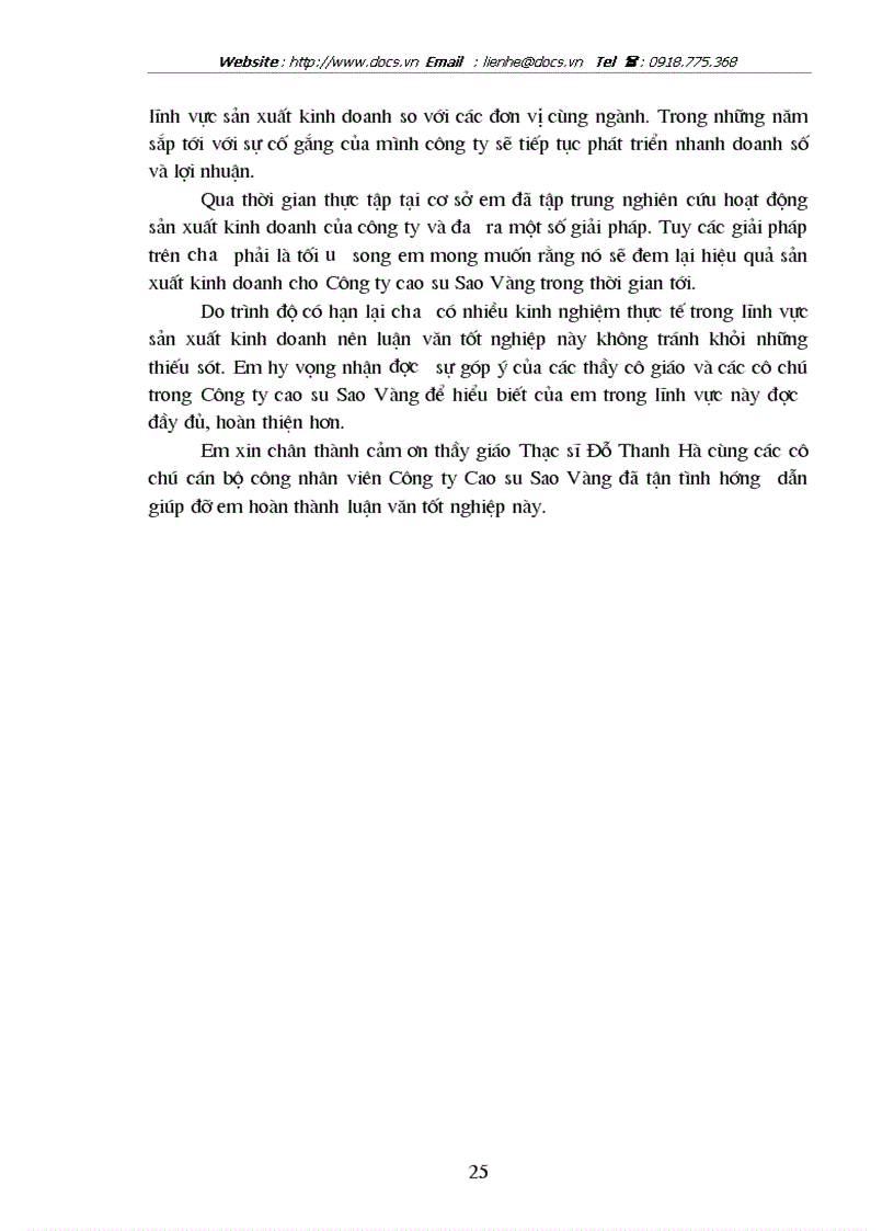 image for page Một số giải pháp nhằm nâng cao hiệu quả sản xuất kinh doanh của Công ty Cao su Sao vàng Hà Nội