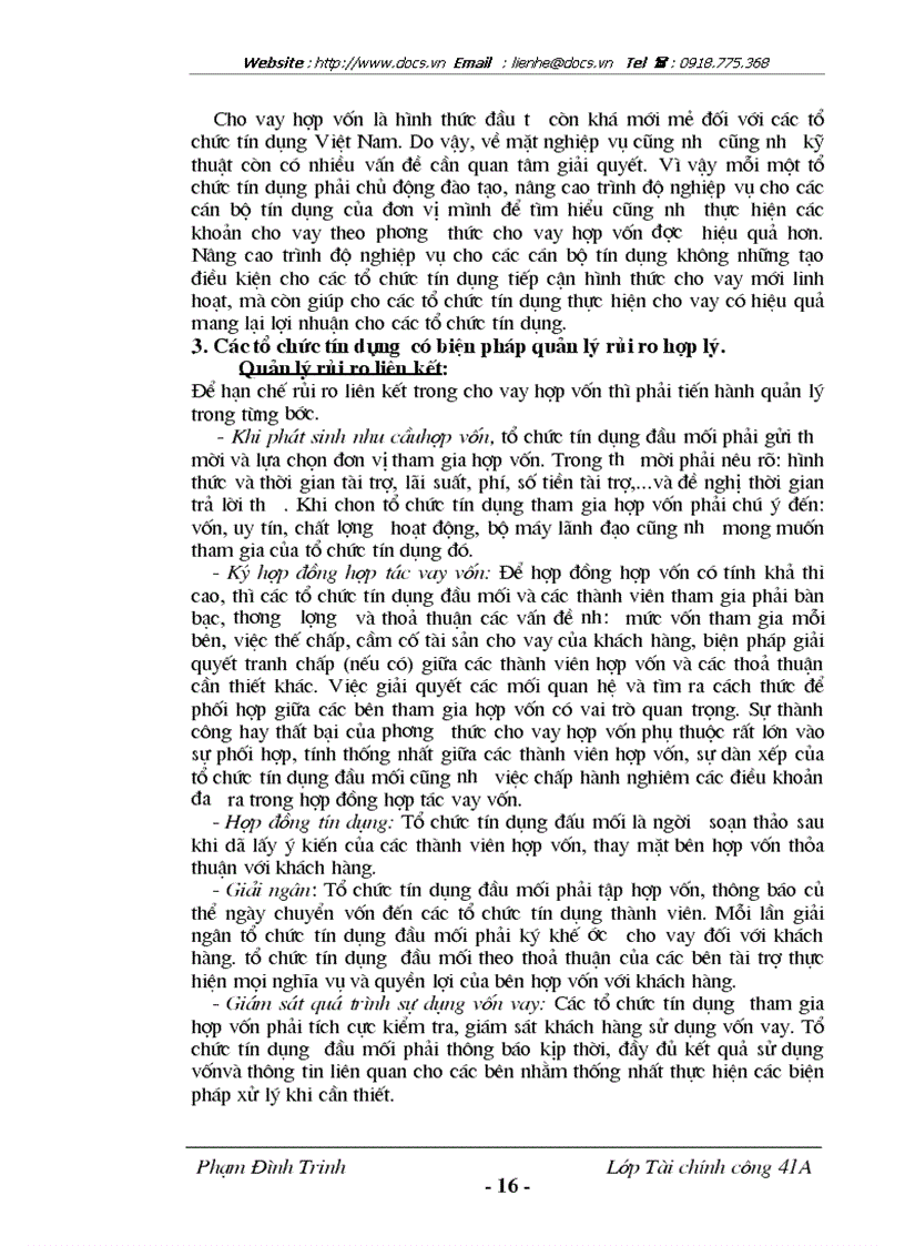 image for page Cho vay hợp vốn và một số giải pháp phát triển và hoàn thiện phương thức cho vay hợp vốn ở Việt Nam