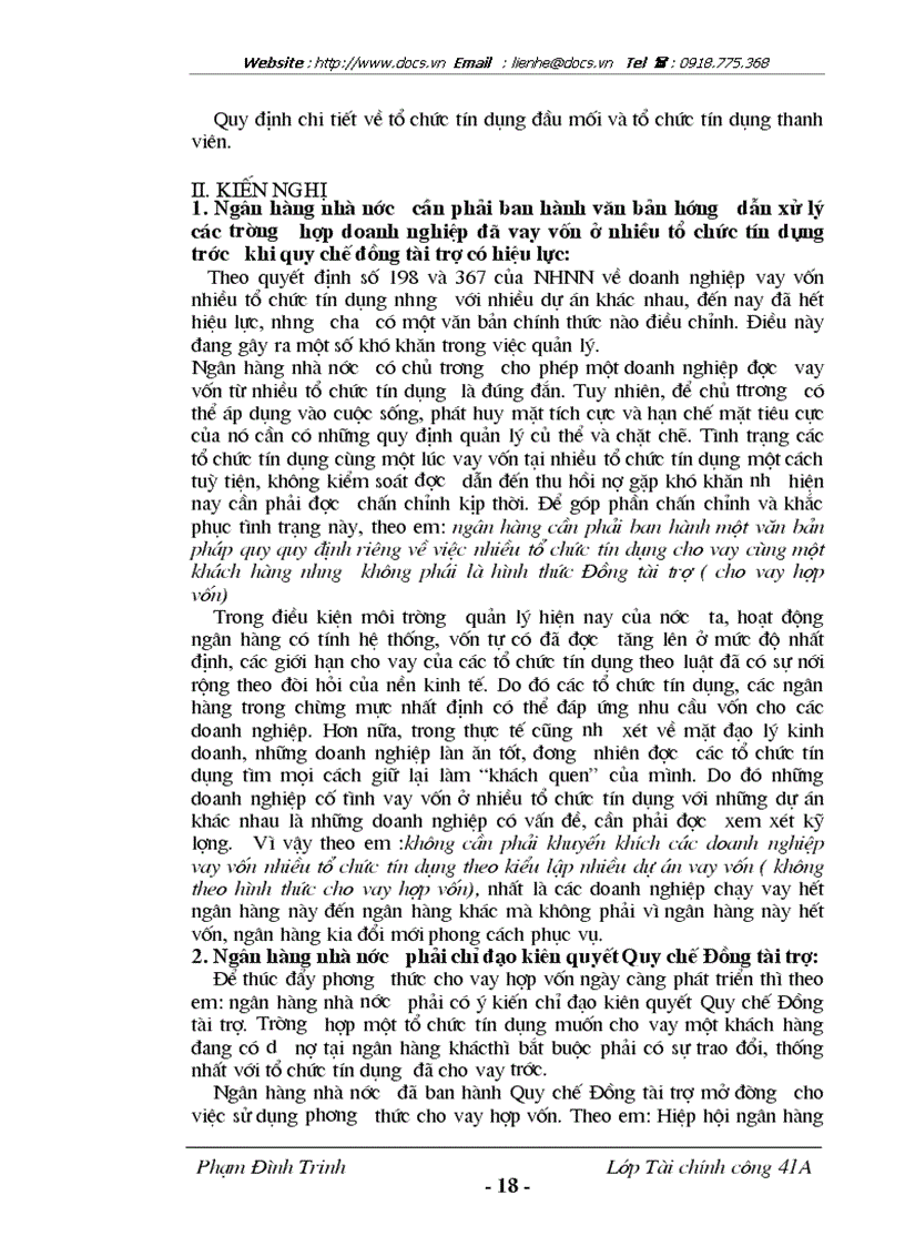 image for page Cho vay hợp vốn và một số giải pháp phát triển và hoàn thiện phương thức cho vay hợp vốn ở Việt Nam