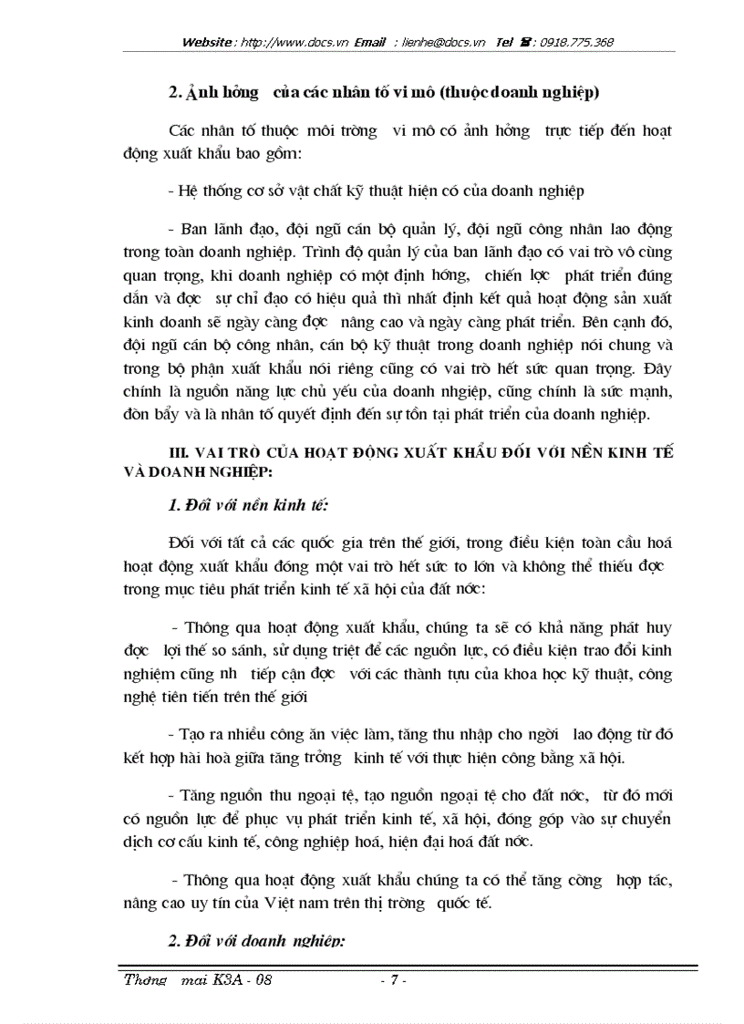 image for page Thực trạng và những giải pháp góp phần thúc đẩy hoạt động xuất khẩu của tổng công ty trong thời gian tới