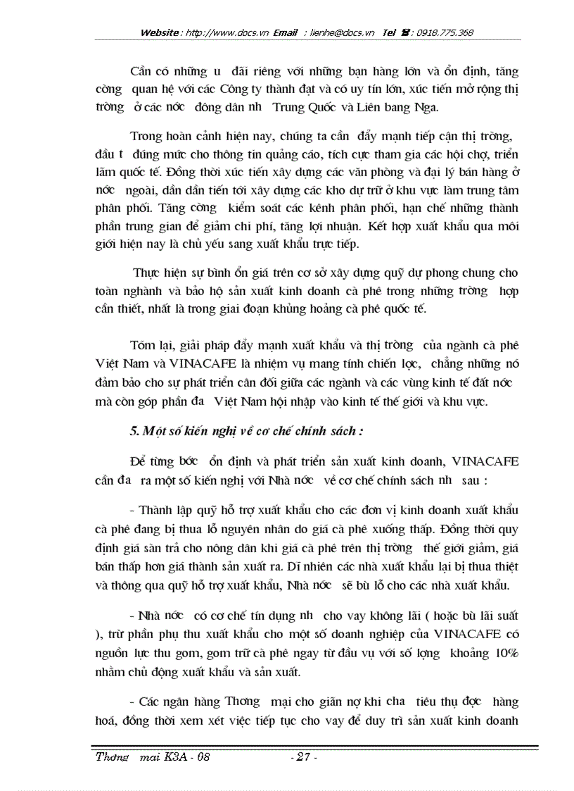 image for page Thực trạng và những giải pháp góp phần thúc đẩy hoạt động xuất khẩu của tổng công ty trong thời gian tới