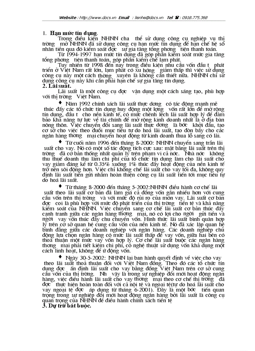 image for page Lý luận chung về chính sách tiền tệ và các công cụ của chính sách tiền tệ