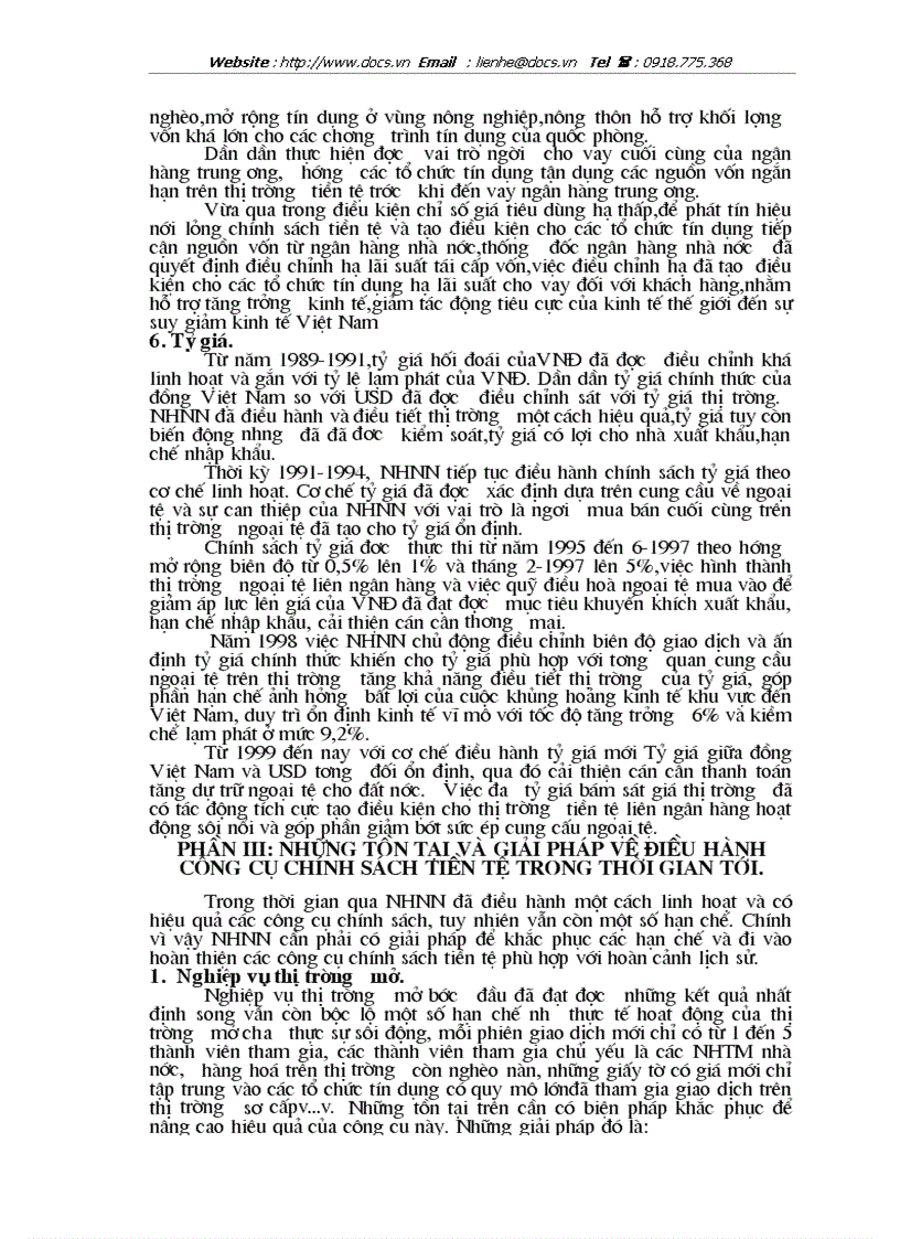 image for page Lý luận chung về chính sách tiền tệ và các công cụ của chính sách tiền tệ