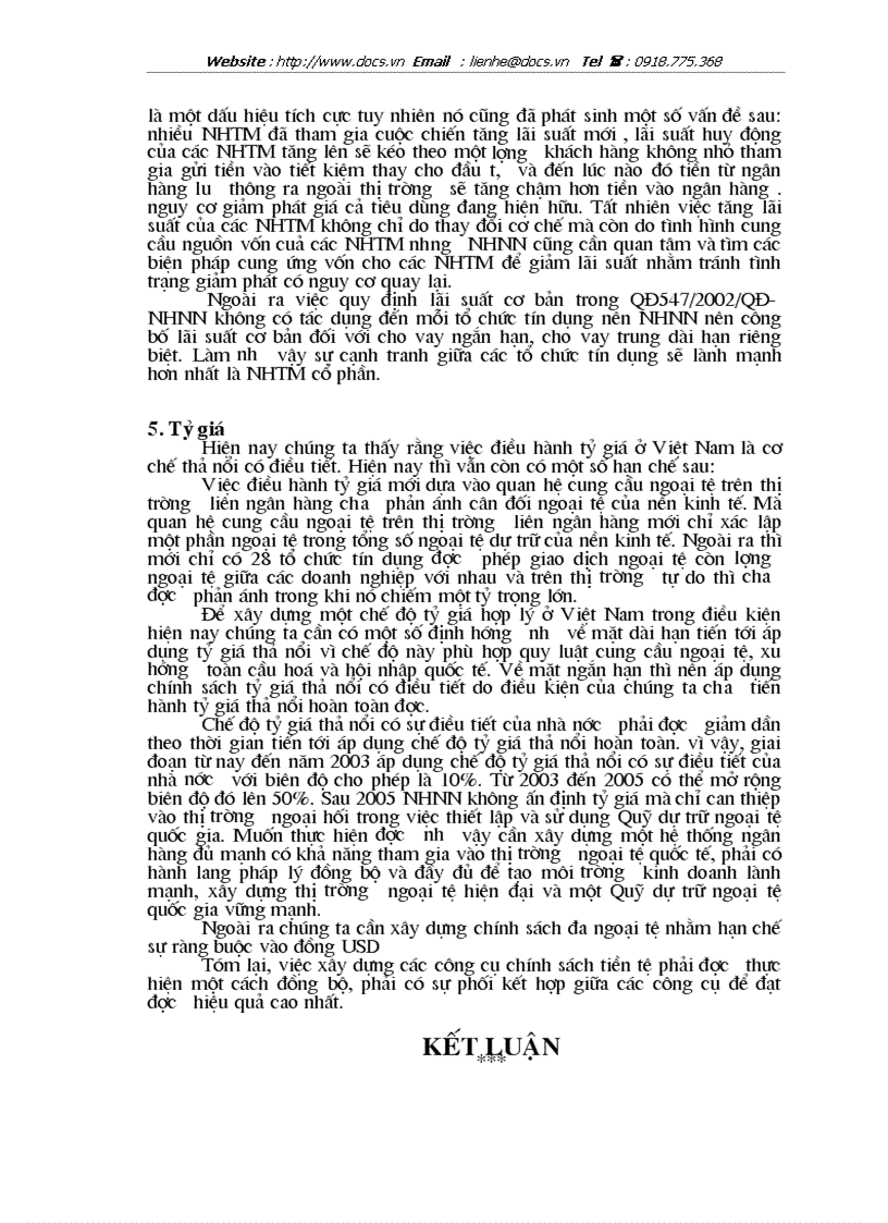 image for page Lý luận chung về chính sách tiền tệ và các công cụ của chính sách tiền tệ