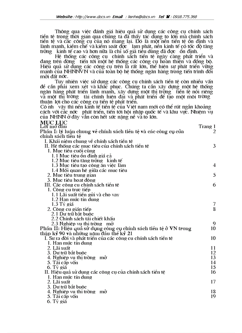 image for page Lý luận chung về chính sách tiền tệ và các công cụ của chính sách tiền tệ