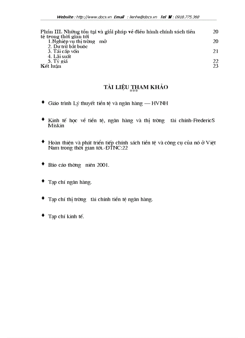 image for page Lý luận chung về chính sách tiền tệ và các công cụ của chính sách tiền tệ