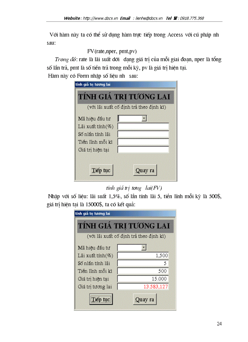 image for page Một phần mềm tính toán khấu hao và hiệu quả của đồng vốn