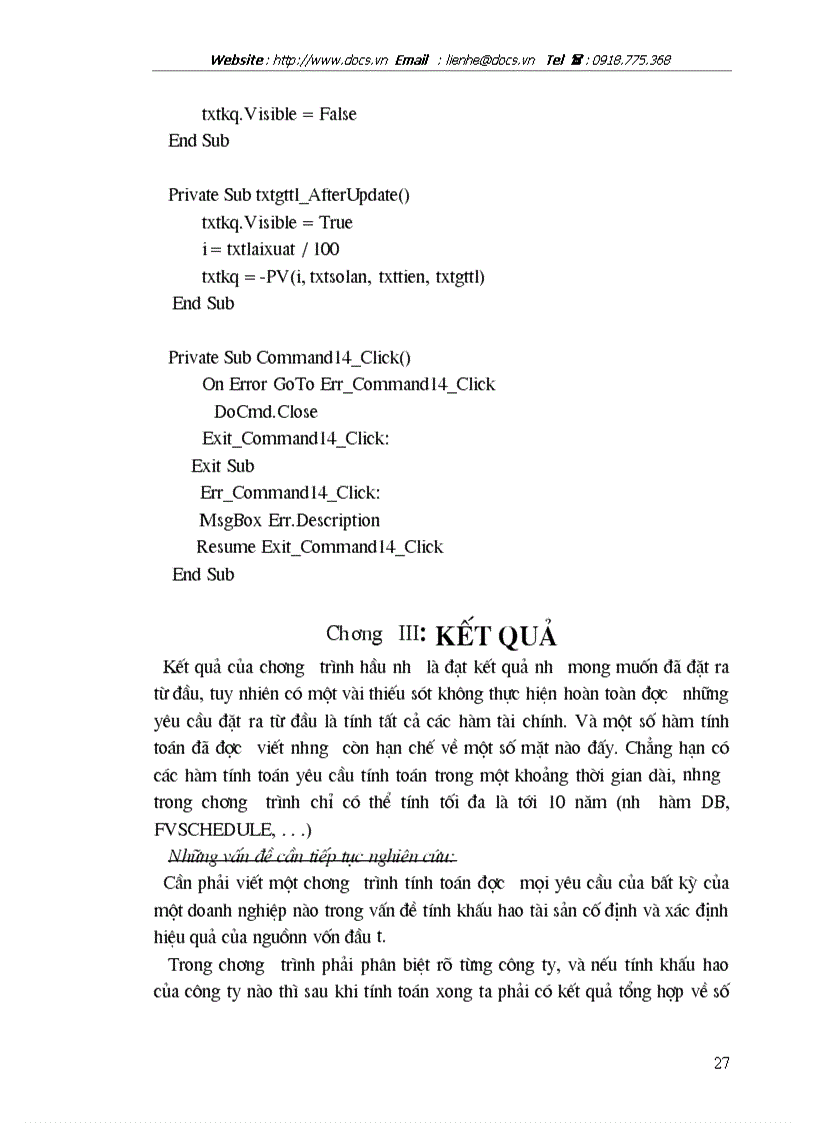 image for page Một phần mềm tính toán khấu hao và hiệu quả của đồng vốn