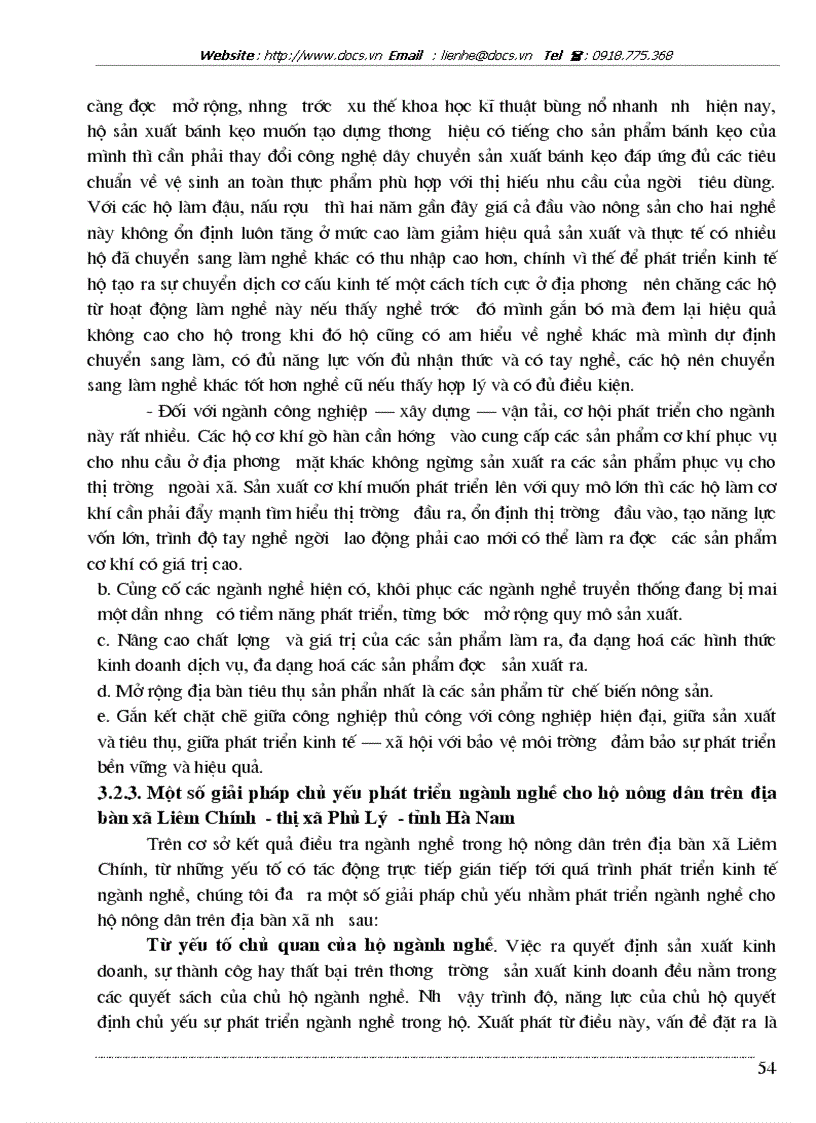image for page Nghiên cứu thực trạng và đề xuất được một số giải pháp cho sự phát triển của các ngành nghề hộ nông dân trên địa bàn xã Liêm Chính Thị xã Phủ Lý