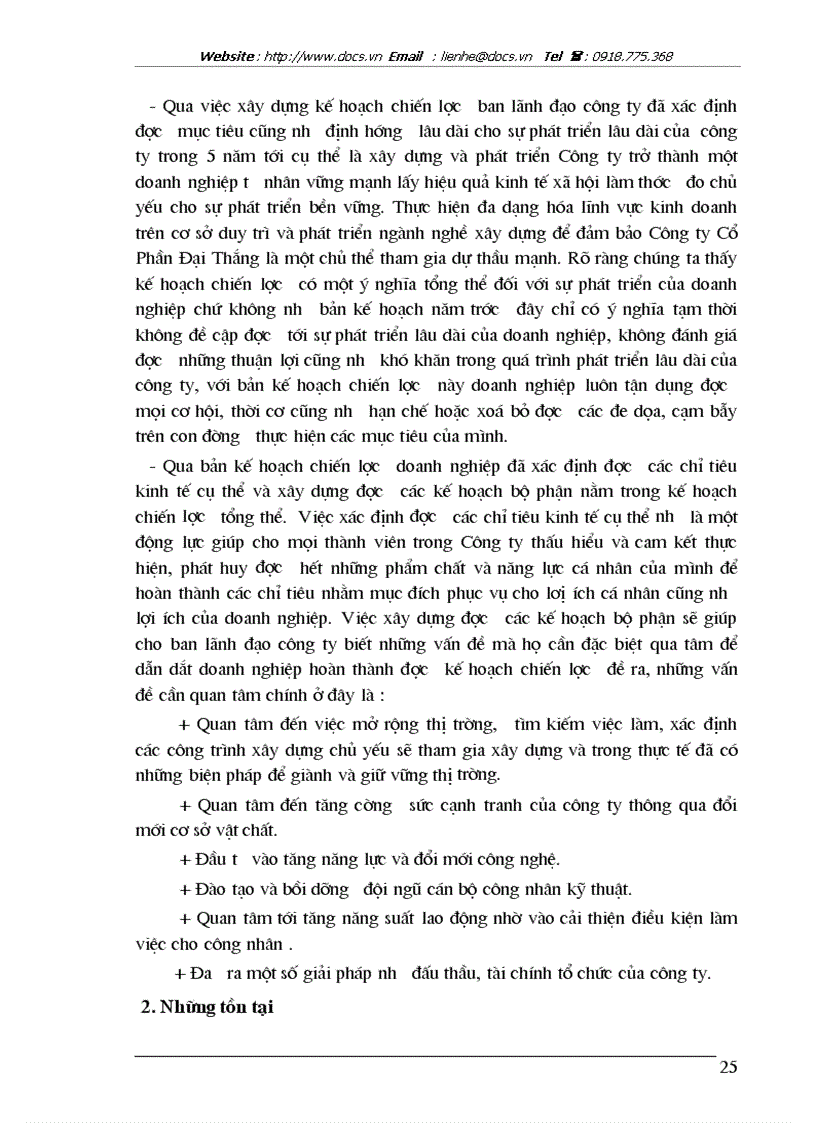 image for page Một số giải pháp nhằm hoàn thiện kế hoạch chiến lược của Công ty Cổ Phần Đại Thắng