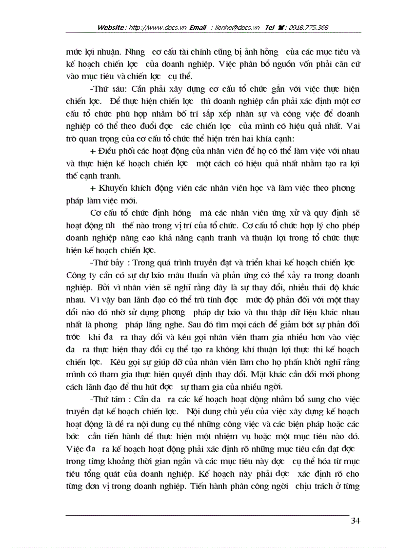 image for page Một số giải pháp nhằm hoàn thiện kế hoạch chiến lược của Công ty Cổ Phần Đại Thắng