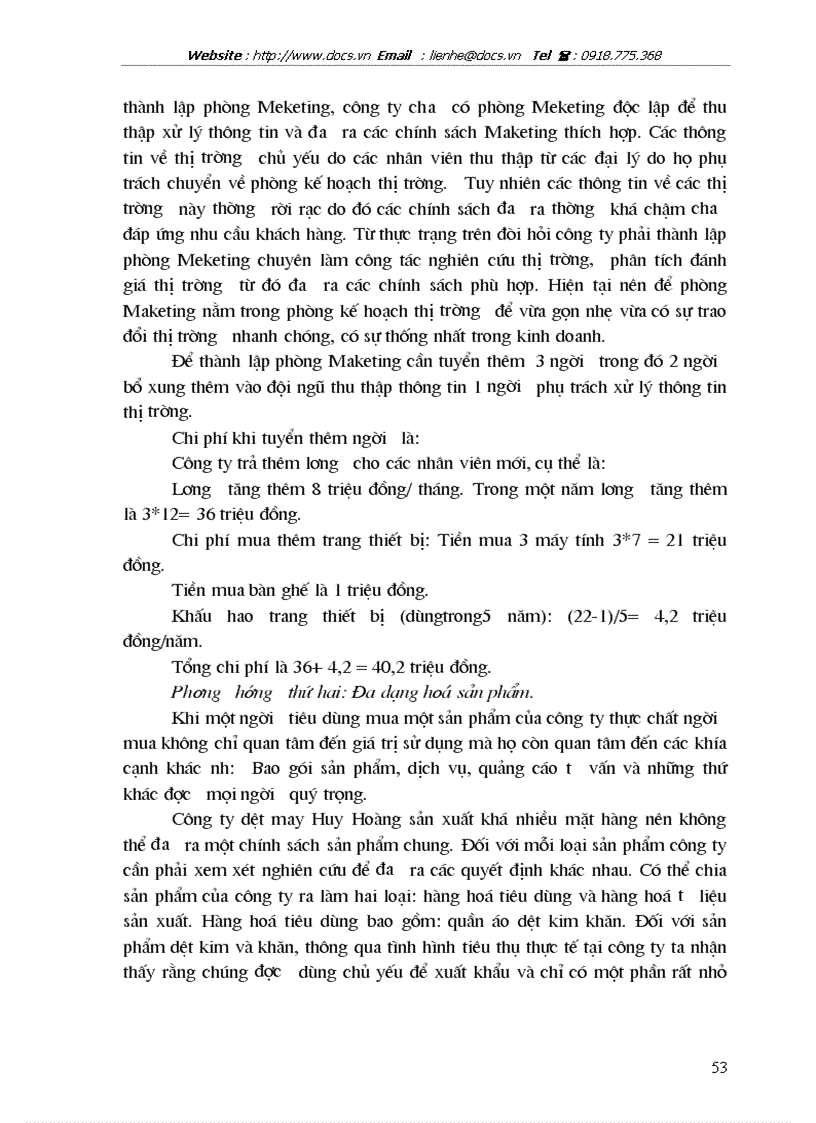 image for page Nghiên cứu các giải pháp nhằm phát triển thị trường tiêu thụ sản phẩm của Công ty dệt may xuất nhập khẩu Huy Hoàng