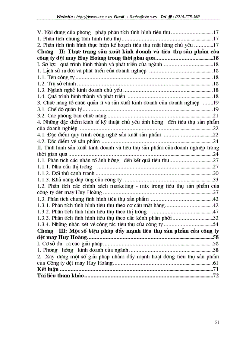 image for page Nghiên cứu các giải pháp nhằm phát triển thị trường tiêu thụ sản phẩm của Công ty dệt may xuất nhập khẩu Huy Hoàng