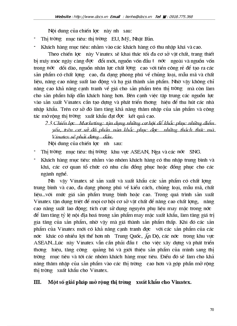 image for page Mở rộng thị trường xuất khẩu tại Tổng công ty Dệt May Việt Nam Vinatex