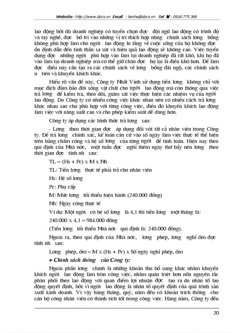 image for page Một số giải pháp nhằm hoàn thiện công tác quản lý nhân sự tại Công ty Nhất Vinh