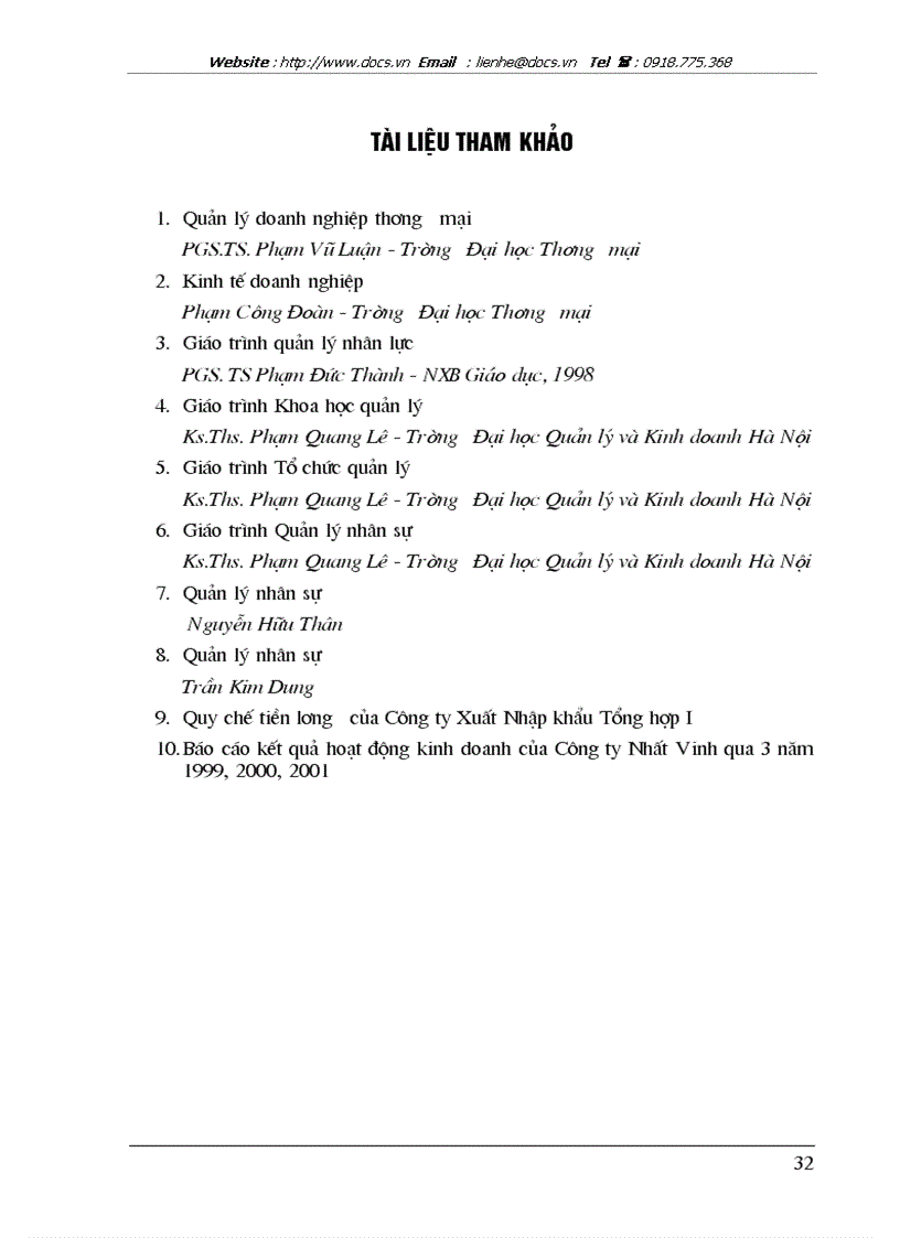 image for page Một số giải pháp nhằm hoàn thiện công tác quản lý nhân sự tại Công ty Nhất Vinh