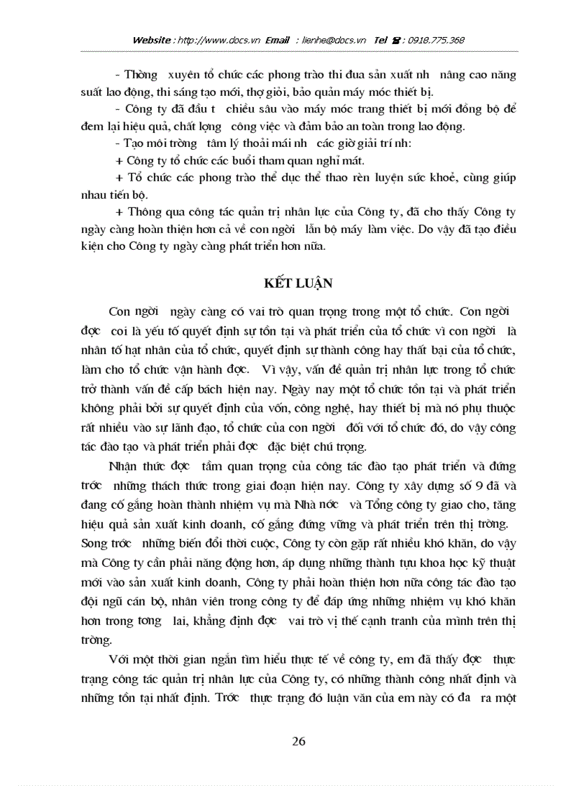 image for page Một số biện pháp hoàn thiện công tác quản trị nhân lực ở Công ty xây dựng số 9