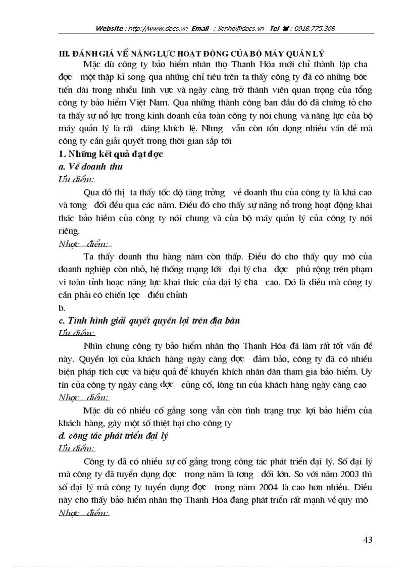 image for page Nâng cao năng lực hoạt động của bộ máy quản lý ở công ty bảo hiểm nhân thọ Thanh Hoá