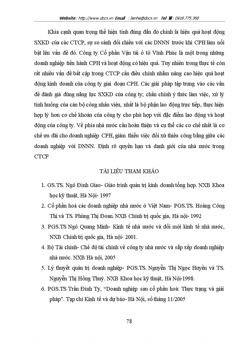 image for page Một số giải pháp nhằm góp phần nâng cao hiệu quả hoạt động sản xuất kinh doanh của Công ty Cổ phần Vận tải ô tô Vĩnh Phúc giai đoạn hậu cổ phần hoá