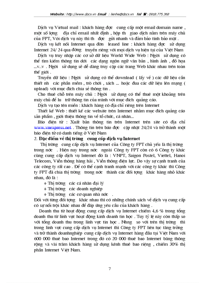 image for page Một số giải pháp nâng cao chất lượng cung cấp dịch vụ Internet và viễn thông tại Công ty phát triển đầu tư công nghệ FPT