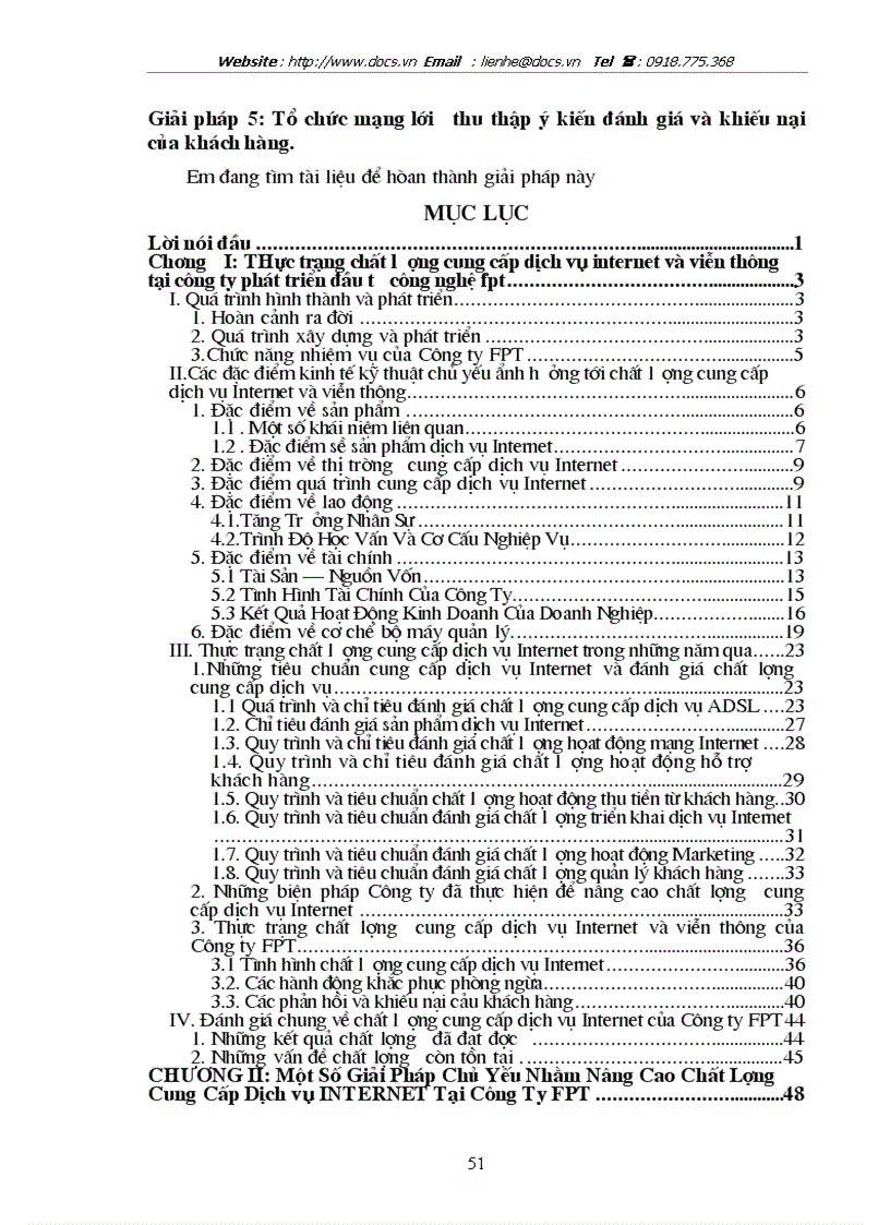 image for page Một số giải pháp nâng cao chất lượng cung cấp dịch vụ Internet và viễn thông tại Công ty phát triển đầu tư công nghệ FPT