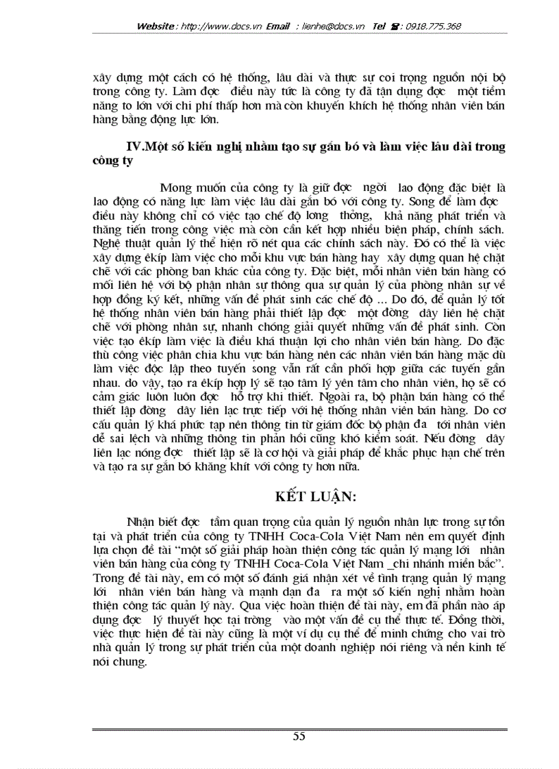image for page Một số giải pháp hoàn thiện công tác quản lý mạng lưới nhân viên bán hàng của công ty TNHH Coca Cola Việt Nam chi nhánh miền bắc