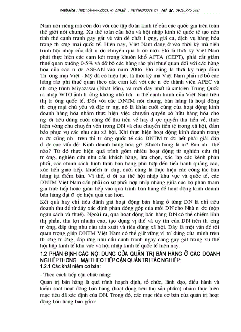 image for page Một số giải pháp nhằm hoàn thiện công tác quản trị bán hàng ở Công ty Thực phẩm Hà Nội