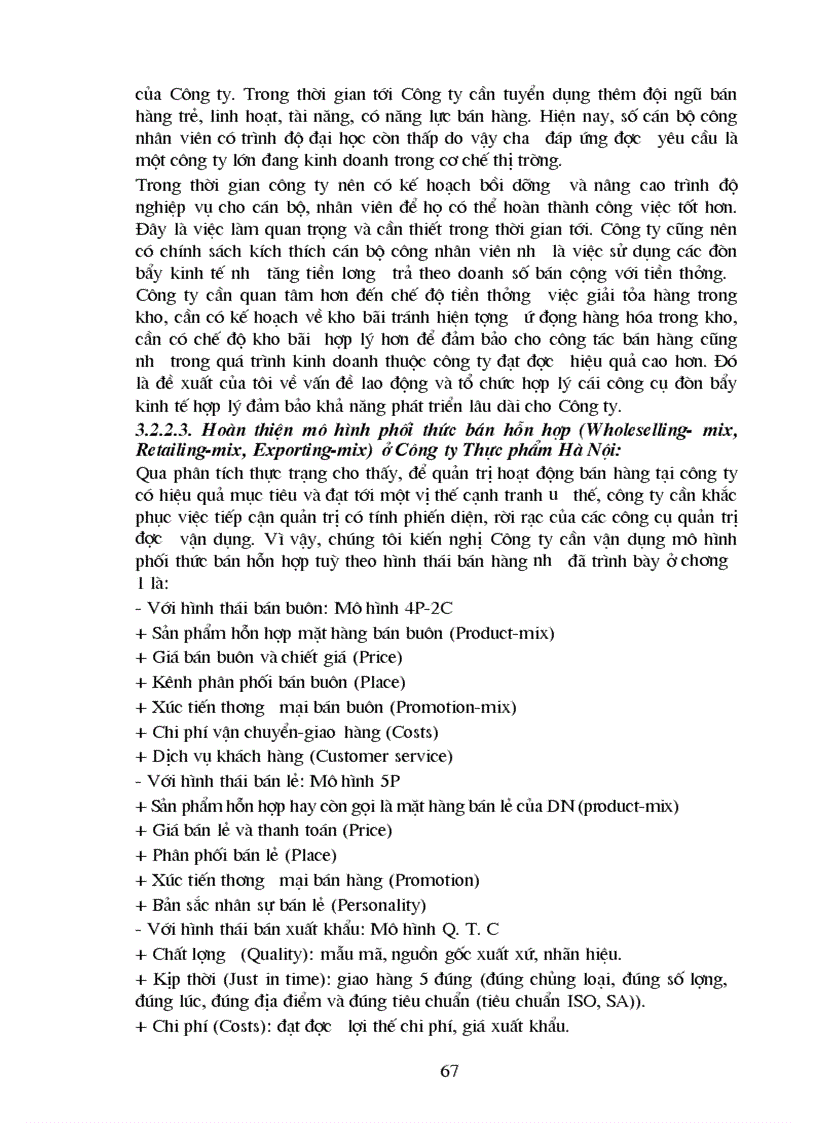 image for page Một số giải pháp nhằm hoàn thiện công tác quản trị bán hàng ở Công ty Thực phẩm Hà Nội