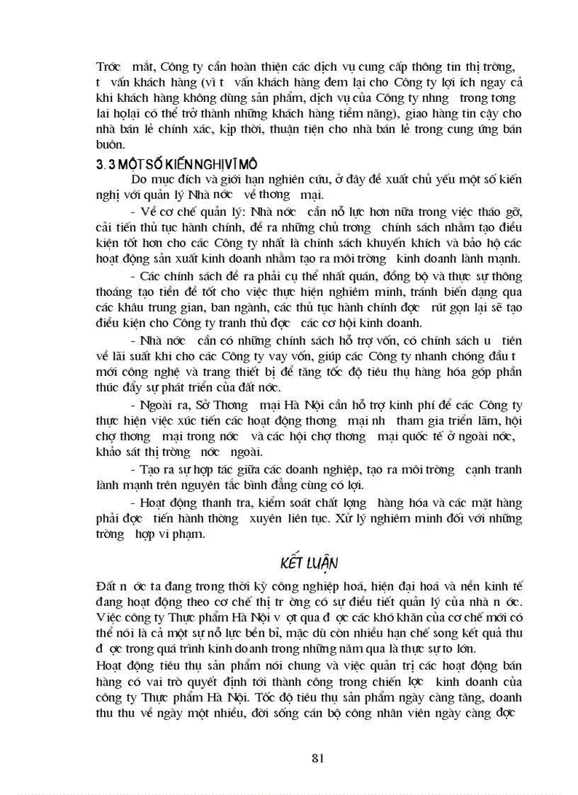 image for page Một số giải pháp nhằm hoàn thiện công tác quản trị bán hàng ở Công ty Thực phẩm Hà Nội