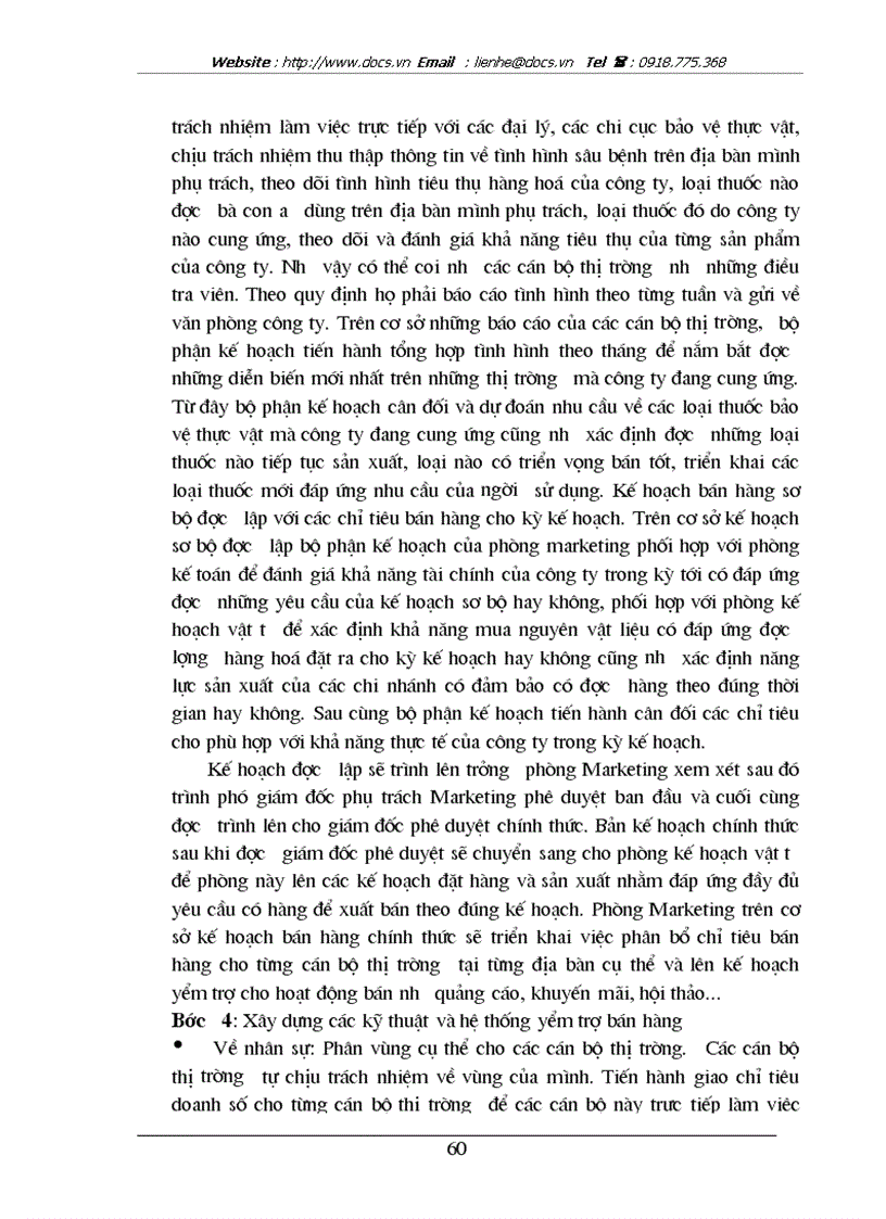 image for page Hoàn thiện công tác xây dựng và thực hiện kế hoạch bán hàng tại công ty CP Vật Tư BVTV Hoà Bình