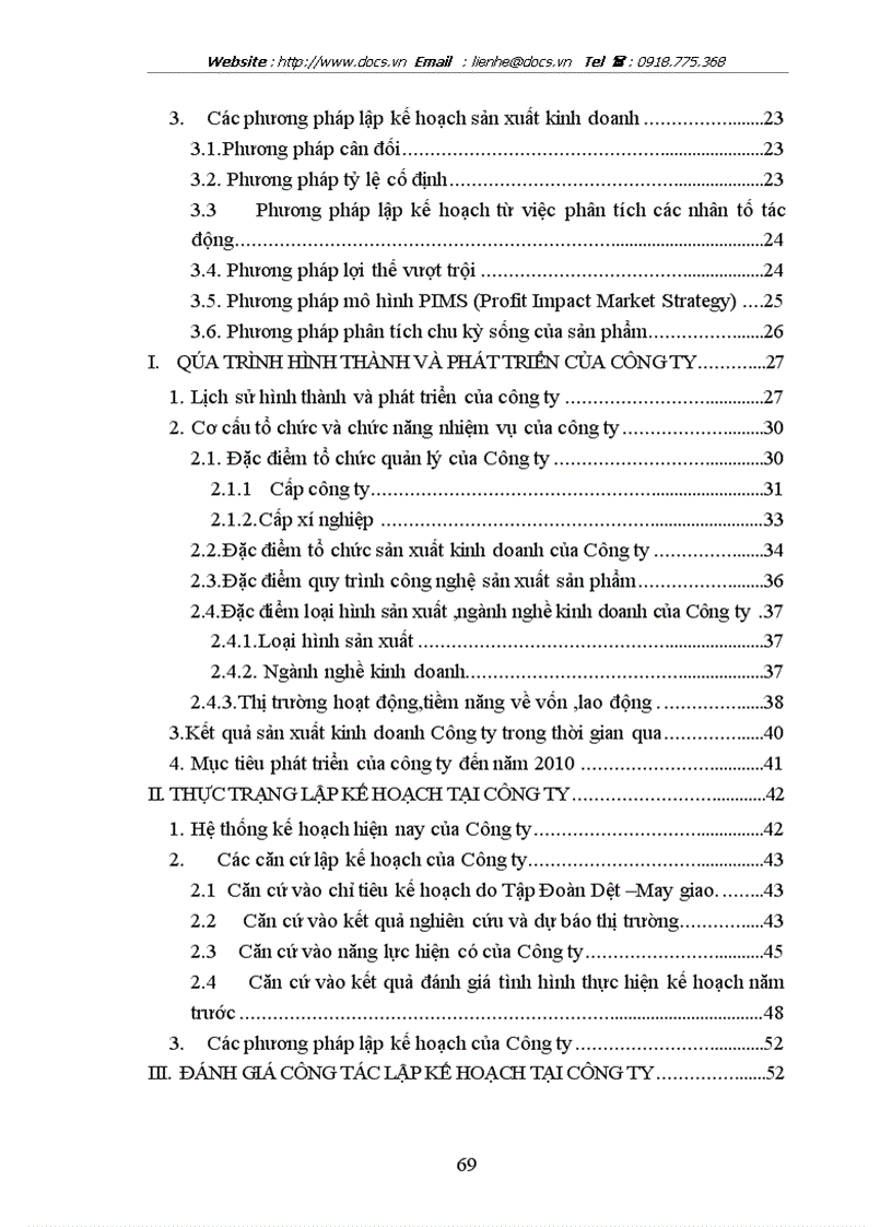 image for page Thực trạng lập kế hoạch sản xuất kinh doanh tại Công ty cổ phần may Thăng Long