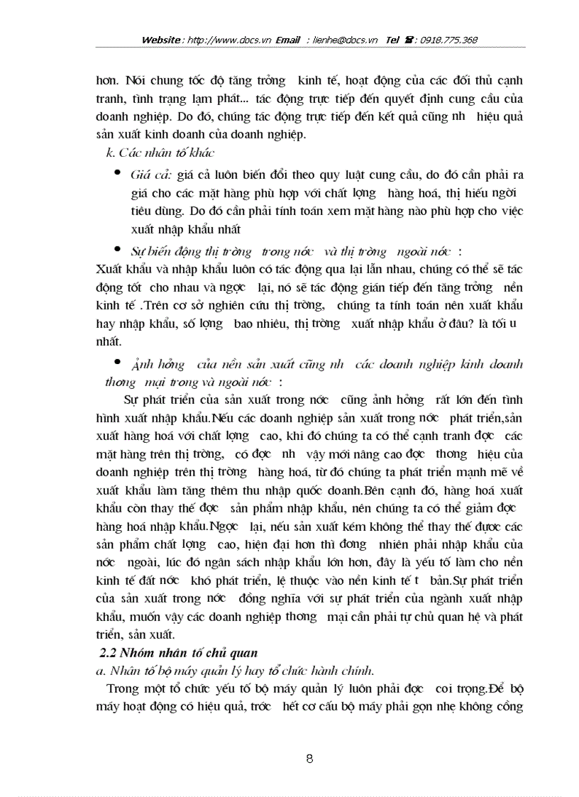 image for page Một số giải pháp thúc đẩy hoạt động sản xuất kinh doanh xuất nhập khẩu của Công ty cổ phần sản xuất dịch vụ xuất nhập khẩu Từ Liêm TULTRACO