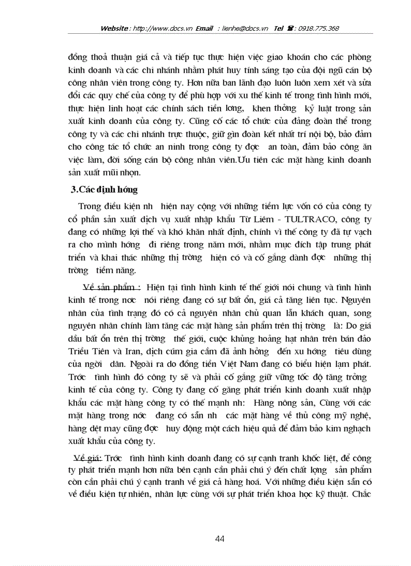image for page Một số giải pháp thúc đẩy hoạt động sản xuất kinh doanh xuất nhập khẩu của Công ty cổ phần sản xuất dịch vụ xuất nhập khẩu Từ Liêm TULTRACO