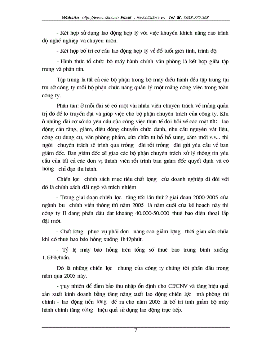 image for page Nâng cao hiệu quả sử dụng người lao động của công ty điện thoại Hà Nội