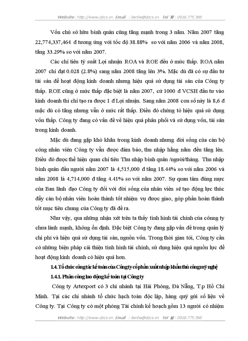 image for page Phân tích tài chính tại Công ty Cổ phần xuất nhập khẩu thủ công mỹ nghệ