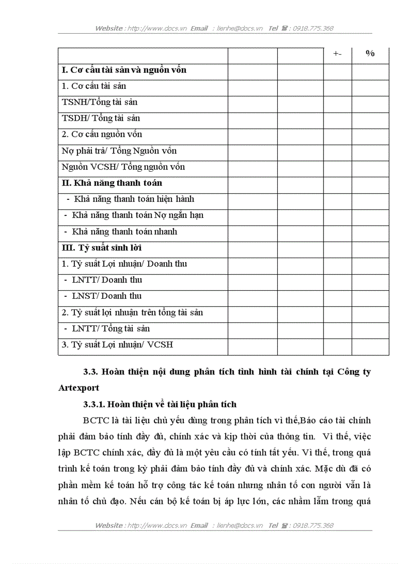 image for page Phân tích tài chính tại Công ty Cổ phần xuất nhập khẩu thủ công mỹ nghệ