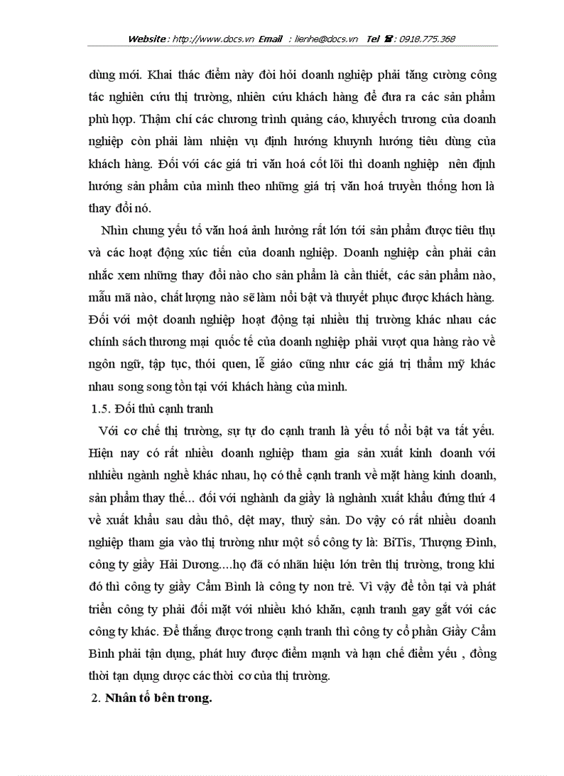 image for page Một số giải pháp phát triển thị trường tại công ty cổ phần giầy Cẩm Bình