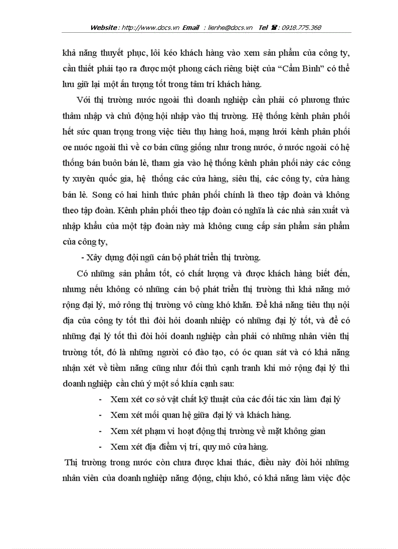 image for page Một số giải pháp phát triển thị trường tại công ty cổ phần giầy Cẩm Bình