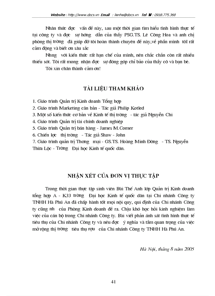 image for page Thực tập tại chi nhánh Công ty Hà Phú An