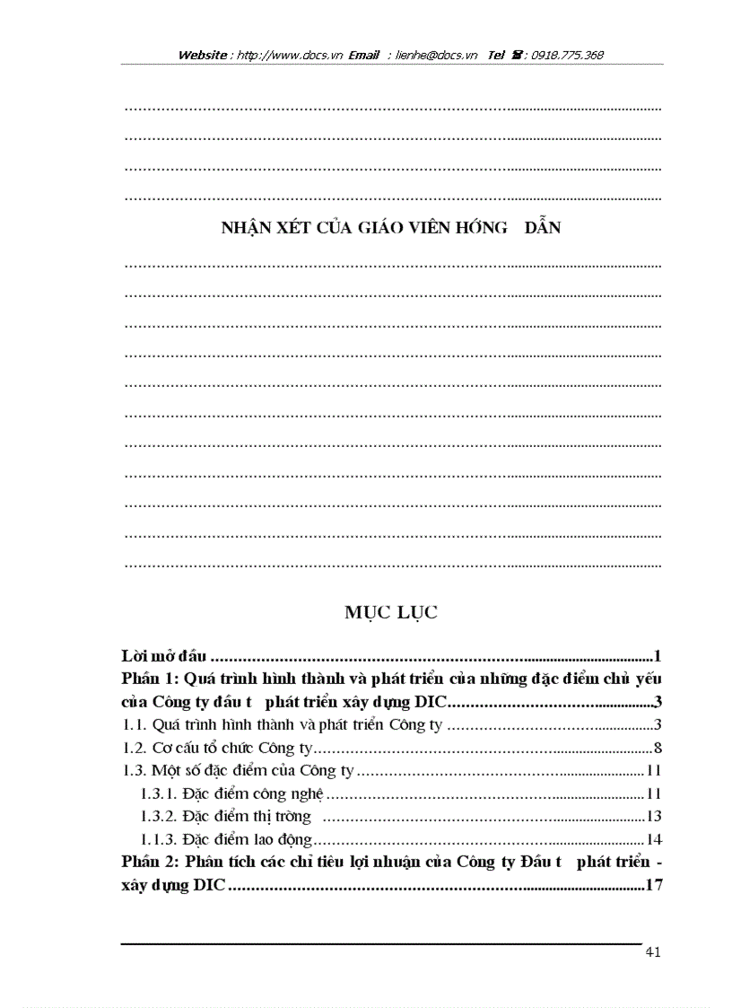 image for page Phân tích các chỉ tiêu lợi nhuận của Công ty đầu tư phát triển xây dựng DIC