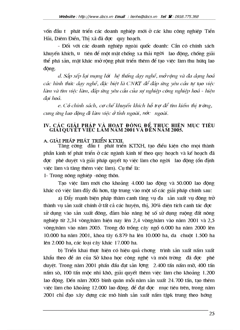 image for page Thực trạng về lao động việc làm và vấn đề giải quyết việc làm ở tỉnh Thái Bình