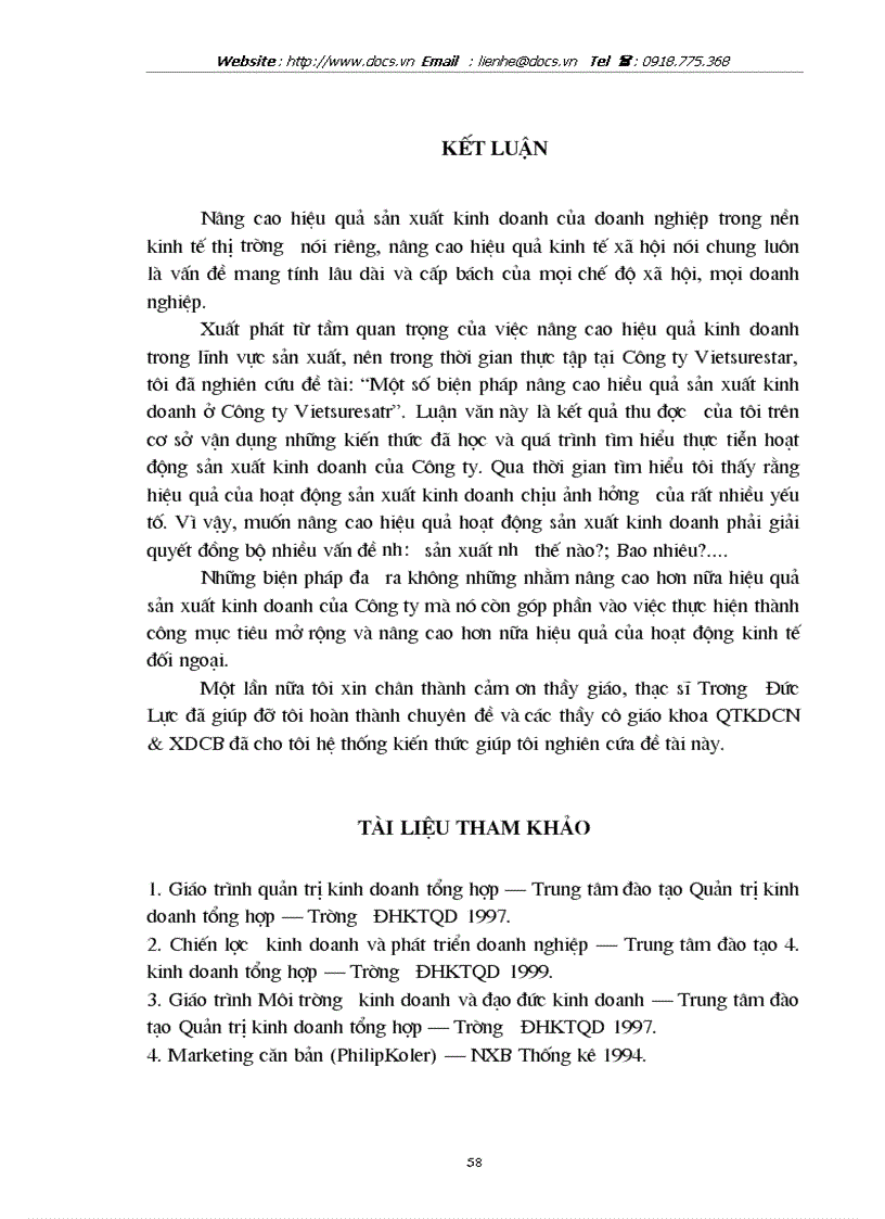 image for page Một số giải pháp góp phần nâng cao hiệu quả sản xuất kinh doanh cho Công ty Vietsurestar