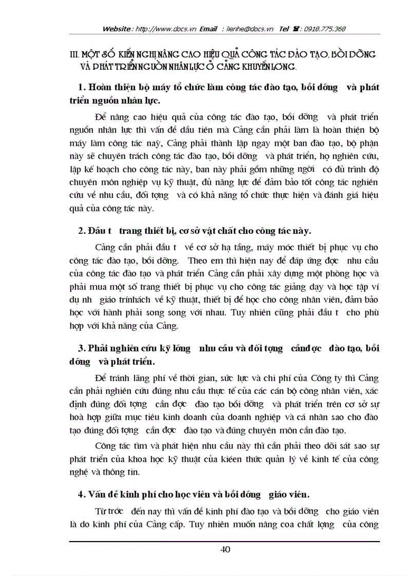 image for page Công tác đào tạo bồi dưỡng và phát triển nguồn nhân lực ở cảng Khuyến Lương
