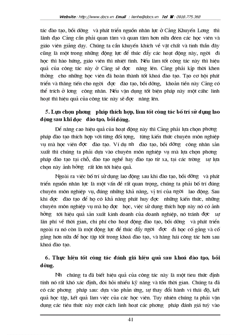 image for page Công tác đào tạo bồi dưỡng và phát triển nguồn nhân lực ở cảng Khuyến Lương