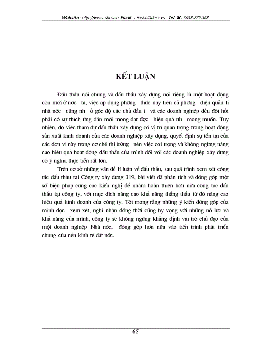 image for page Một số giải pháp chủ yếu góp phần nâng cao khả năng thắng thầu của Công ty xây dựng 319