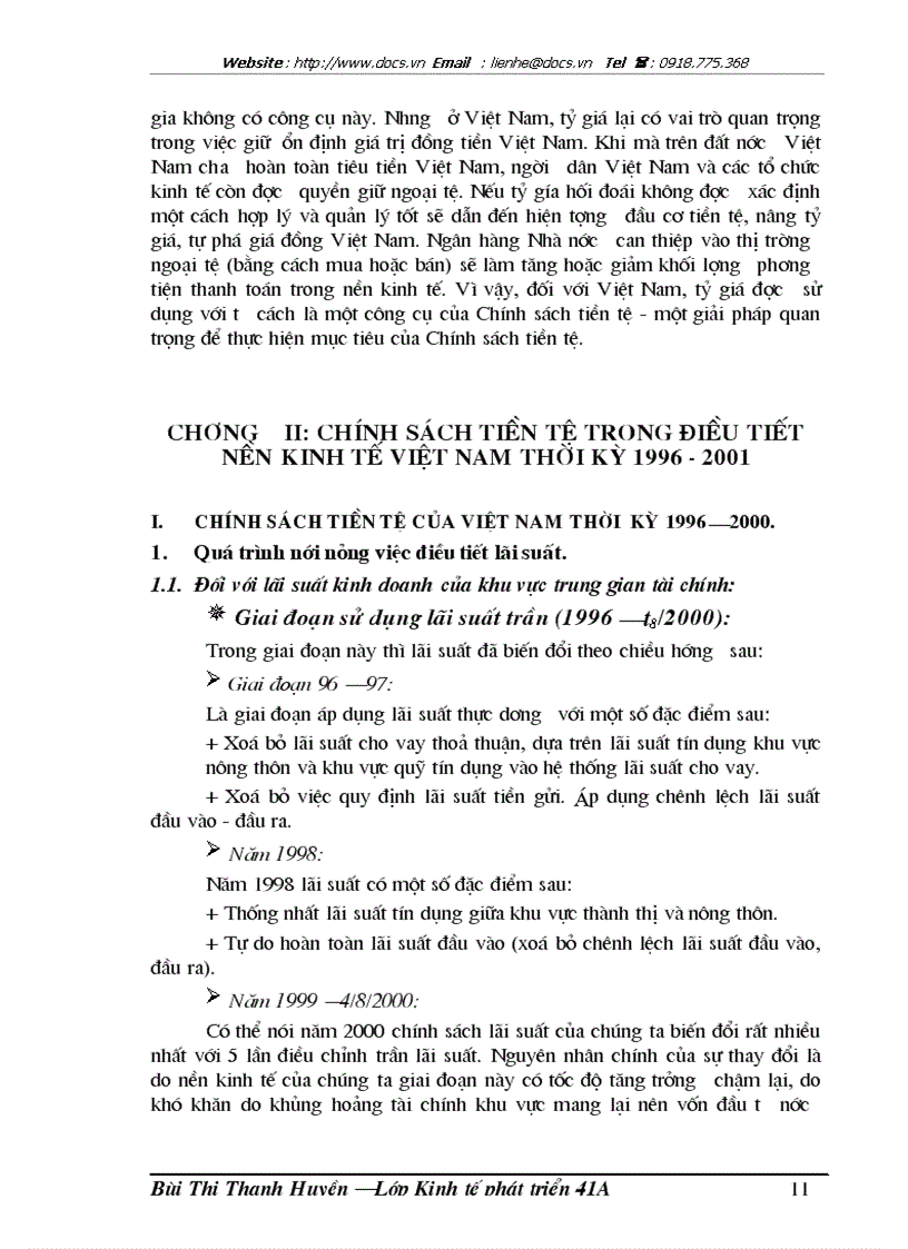 image for page Vai trò của chính sách tiền tệ trong điều điều tiết vĩ mô nền kinh tế Việt Nam thời kỳ 1996 2000