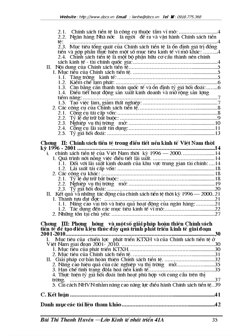 image for page Vai trò của chính sách tiền tệ trong điều điều tiết vĩ mô nền kinh tế Việt Nam thời kỳ 1996 2000