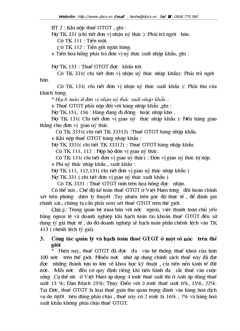 image for page Hạch toán kế toán thuế GTGT trong doanh nghiệp XNK đang áp dụng tại Việt Nam